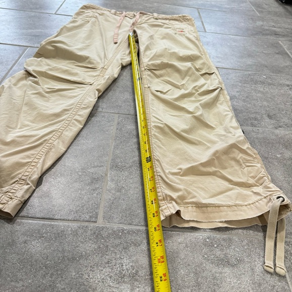 Vintage Y2K American Eagle baggy wide leg Tan Sz 10 cargo pants Gorpcore Skater - Picture 9 of 12